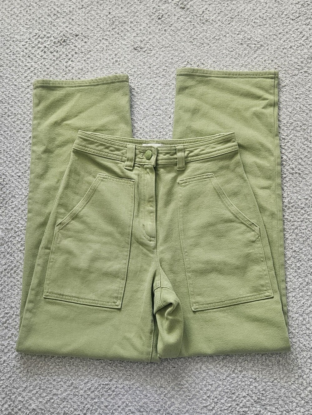 WILFRED FREE Modern Utility Pants Green Cotton Blend 0 Aritzia